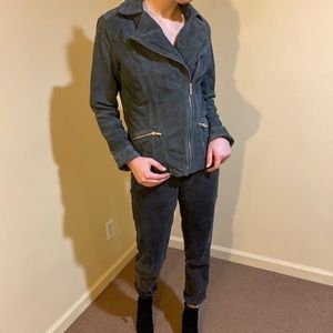 Dennis basso suede leather jacket